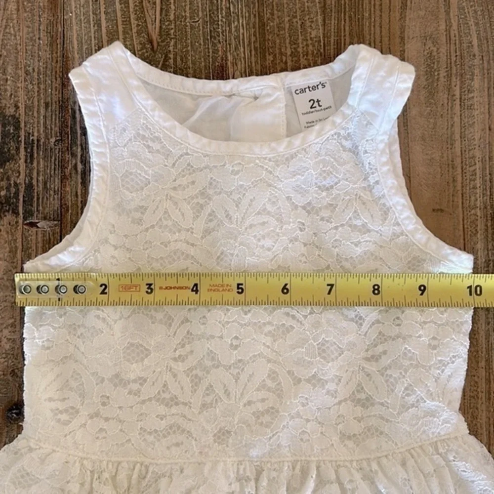Carter’s Dress White Lace Fabric Size 2T
